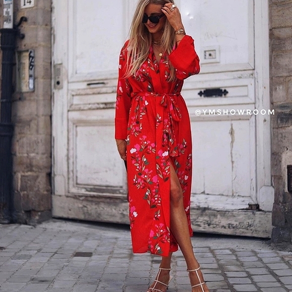 ZARA long floral dress - Picture 6 of 13